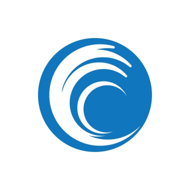 Dalga Sahili Su Sıçrama Simgesi Şablonu