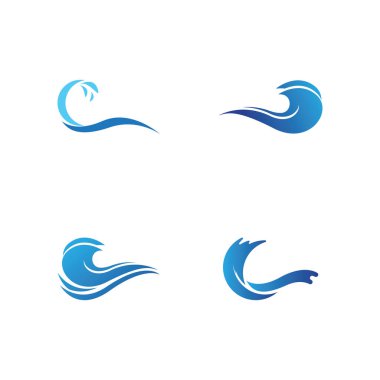Dalga Sahili Su Sıçrama Simgesi Şablonu
