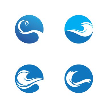 Dalga Sahili Su Sıçrama Simgesi Şablonu