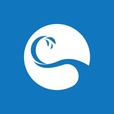 Dalga Sahili Su Sıçrama Simgesi Şablonu