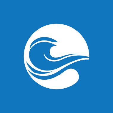 Dalga Sahili Su Sıçrama Simgesi Şablonu