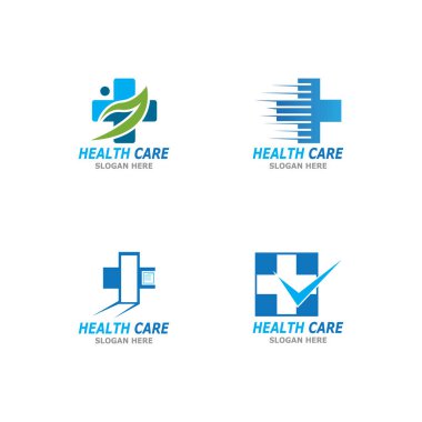 Sağlık Hizmeti Teknolojisi Sembolü Vektör Şablonu İllüstrasyonu