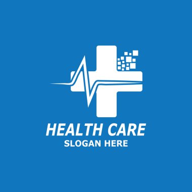 Sağlık Hizmeti Teknolojisi Sembolü Vektör Şablonu İllüstrasyonu