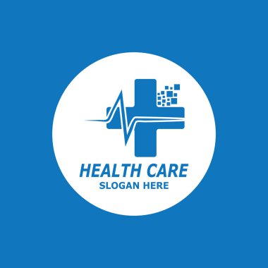 Sağlık Hizmeti Teknolojisi Sembolü Vektör Şablonu İllüstrasyonu