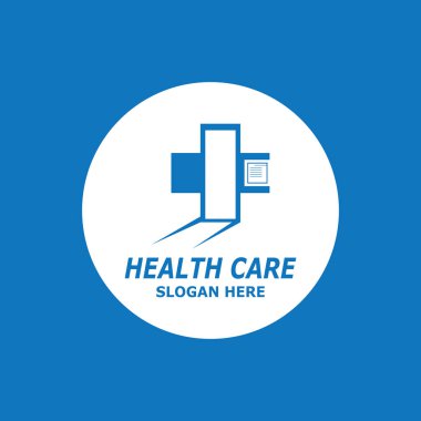 Sağlık Hizmeti Teknolojisi Sembolü Vektör Şablonu İllüstrasyonu