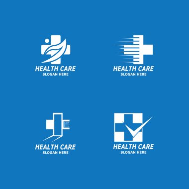 Sağlık Hizmeti Teknolojisi Sembolü Vektör Şablonu İllüstrasyonu