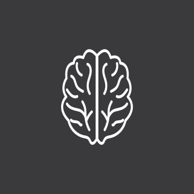 Çizgi sanatı ile betimleme beyin sembolü
