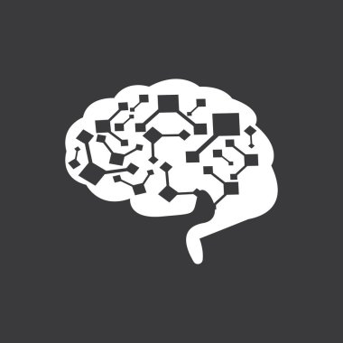 Çizgi sanatı ile betimleme beyin sembolü