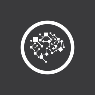 Çizgi sanatı ile betimleme beyin sembolü