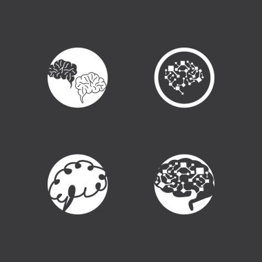 Çizgi sanatı ile betimleme beyin sembolü