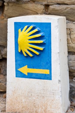 Ponferrada, Leon, İspanya 'da seyyah kabuğu