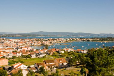 Görünüm Isla de Arousa, Galiçya, İspanya