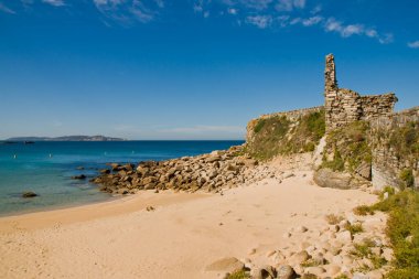 O Grove, Galiçya, İspanya 'daki plaj