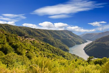 Sil nehri kanyonu Ourense, Galiçya, İspanya