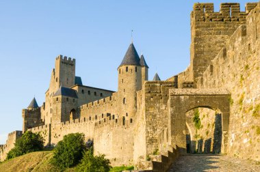 Fransa 'daki Carcassonne taş kalesi