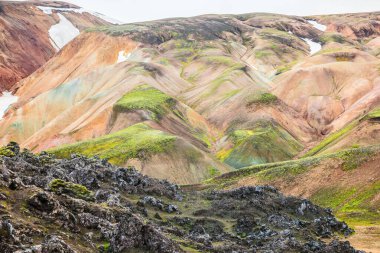 İzlanda'daki Milli Parkı Landmannalaugar