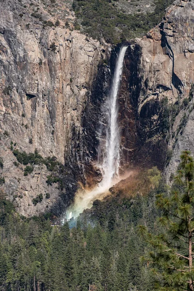 Bridalveil Falls Yosemite Nationalpark California Usa Far Distance View — 스톡 사진
