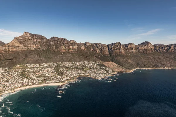 Twelve Apostles Sea Point Cape Town South Africa View Helicopter Stock Picture