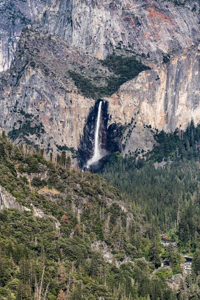 Bridalveil Falls Yosemite Nationalpark California Usa Aerial View Photo De Stock