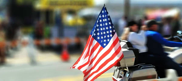 Daytona Beach Bike Week 2023 Fundo Eua Bandeira Americana Evento — Fotografia de Stock