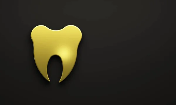 Gold Tooth Image Banner Background Template Dentist Optometrist Business Card — Fotografia de Stock