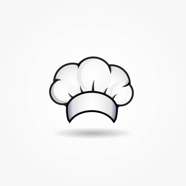 Logo şefi şapka restoran personeli, aşçı giysi servisi baş vektör tasarımı için profesyonel giysi