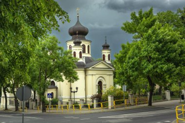 Chelm, Lubelskie, Poland - May 28, 2022: Orthodox Church of St. Jan Teolog at Mikolaj Kopernik Street in Chelm, view on a cloudy day clipart