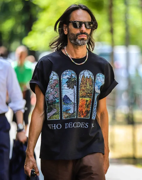 stock image MILAN, Italy- June 18 2022: Alberto Ferrante on the street in Milan.