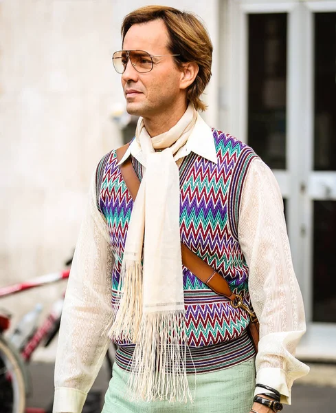 stock image MILAN, Italy- September 23 2022: Ulisses de Melo on the street in Milan.