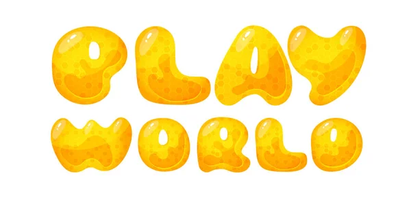 Παιδική Ζώνη Διάνυσμα Πανό Γράμματα Μελιού Για Παιδική Διακόσμηση Playroom — Διανυσματικό Αρχείο