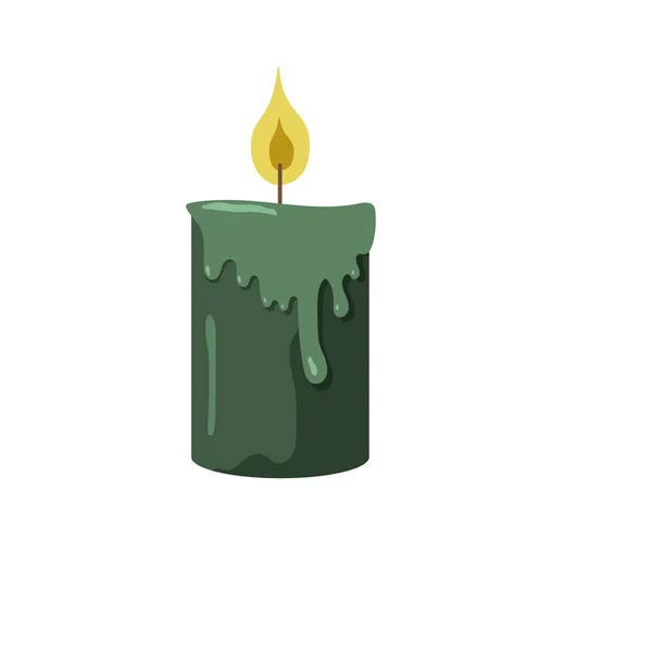 Brennende Kerzen Nettes Handgezeichnetes Hygge Interieur Vektor Illustrationsset Urlaub Dekoratives — Stockvektor