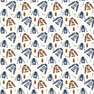 Noel çirkin süveter partisi, Noel için pürüzsüz şablon, vektör çirkin süveter seti..