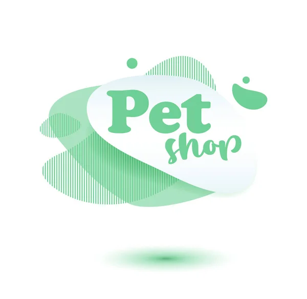 Etiqueta Amigable Para Mascotas Etiqueta Verde Emblema Stikers Con Gotas — Vector de stock