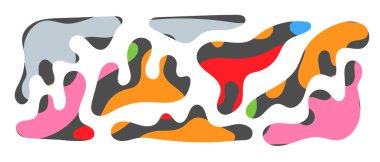 Bedava kütle şekilleri. Soyut amip şekilleri, serbest organik elementler