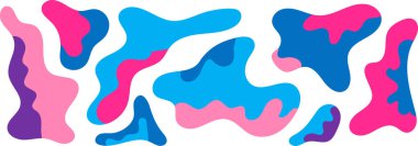 Bedava kütle şekilleri. Soyut amip şekilleri, serbest organik elementler