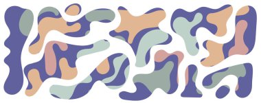 Bedava kütle şekilleri. Soyut amip şekilleri, serbest organik elementler