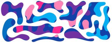 Bedava kütle şekilleri. Soyut amip şekilleri, serbest organik elementler