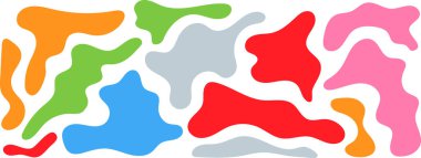 Bedava kütle şekilleri. Soyut amip şekilleri, serbest organik elementler