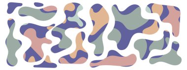 Bedava kütle şekilleri. Soyut amip şekilleri, serbest organik elementler