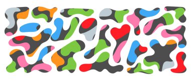 Bedava kütle şekilleri. Soyut amip şekilleri, serbest organik elementler