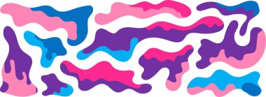 Bedava kütle şekilleri. Soyut amip şekilleri, serbest organik elementler