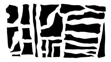 Yırtık siyah beyaz kağıt parçalarından yapılan kolaj, zine kültürünün dinamik doğasını vurgulayan soyut bir form sergiliyor. Bu sanat eseri görsel sanatların modern bir yeniden yorumlamasını yansıtır..