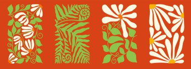 Çiçek dalgaları içeren illüstrasyon, retro-temalı tasarımlar için mükemmel.