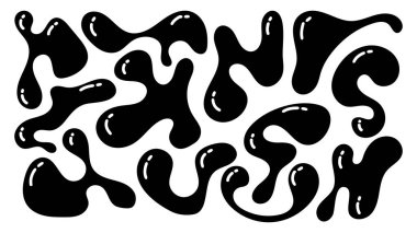 Organik şekiller ve kabarcıklar bir araya gelince soyut bir desen ortaya çıkıyor. Şekiller düzensiz ve değişken, parlak görünümlü oyuncu bir tasarım sergiliyorlar..