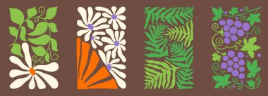 Dalgaların ve çiçeklerin sanatsal bileşimi 70 'lerin yaratıcılığının özünü yakalıyor..