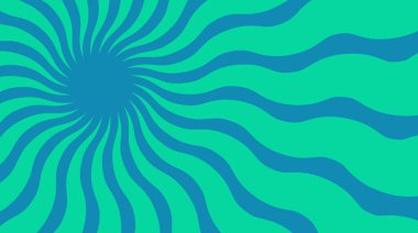Gradient swirl groovy starburst with smooth color transitions and retro movement.