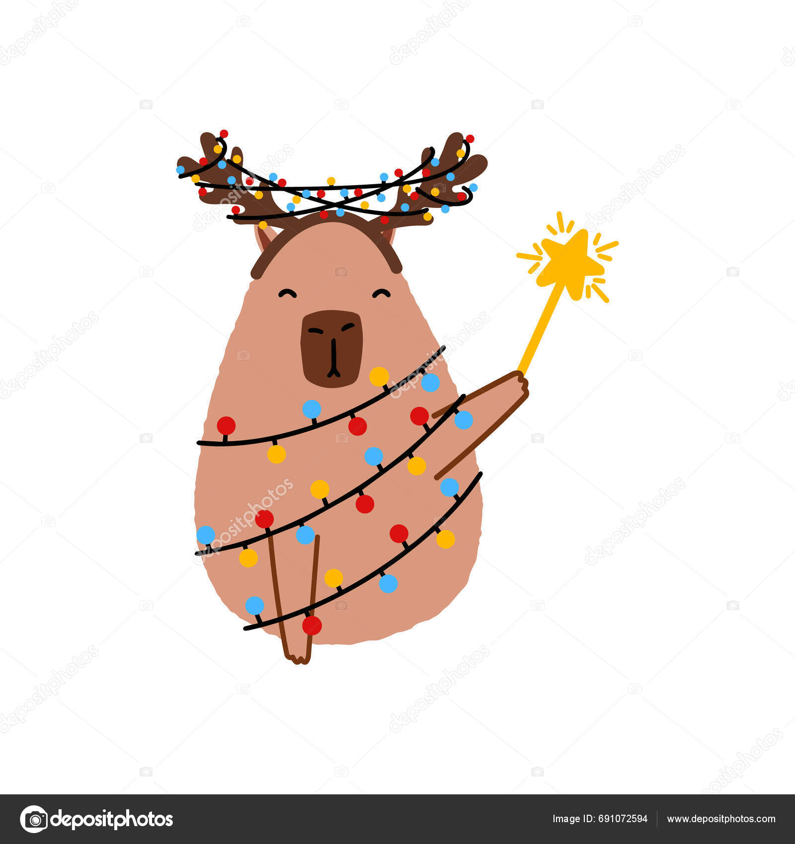 Capybara Weihnachten Pullover - Lustiger Weihnachtsmann Capybara Hoodie