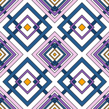 Art deco kusursuz desen. Retro çizgi sanat dokusu. Tarz Geometrik Arkaplanının Vektör İllüstrasyonu.