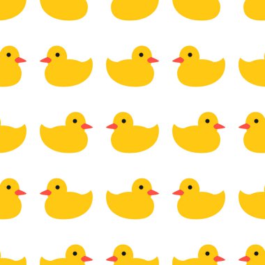 Kauçuk ördek desenli. Kumaş, çocuk kıyafeti, ambalaj kağıdı, çocuk tekstili için Capibara vektör illüstrasyonu