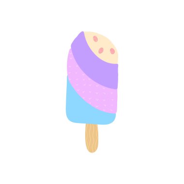 Dondurma beyazı izole edilmiş. Tasarım için vektör illüstrasyonu